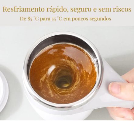 Esqueça a Colher! MagniCup Pro™ - Aço Inoxidável com Agitação Magnética