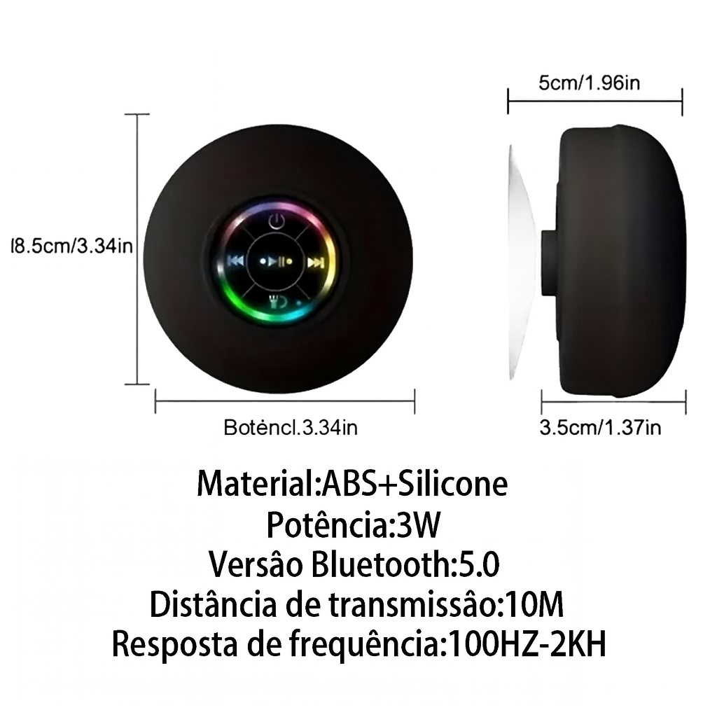 Mini PowerBeat Bluetooh com Led
