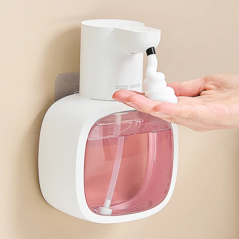 Novo dispensador de sabão automático com espuma inteligente 500ml líquido recarregável sensor indução do banheiro