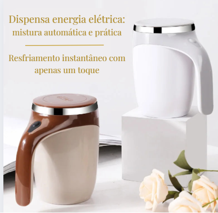 Esqueça a Colher! MagniCup Pro™ - Aço Inoxidável com Agitação Magnética